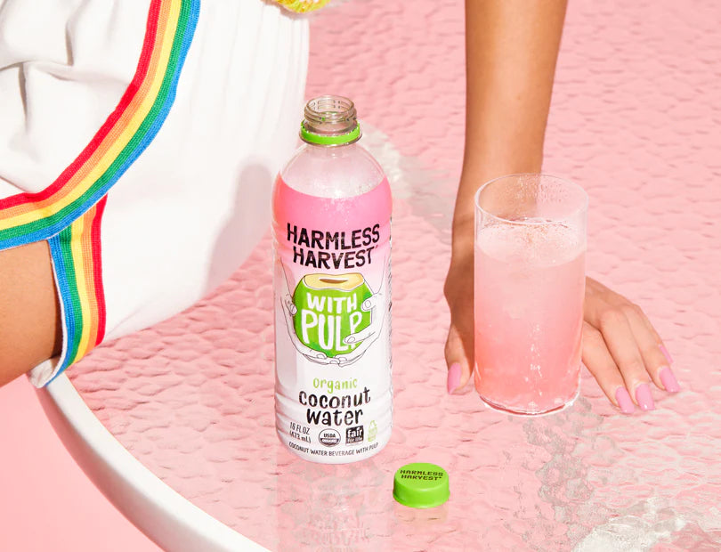 INTRODUCING: HARMLESS HARVEST ORGANIC COCONUT WATER PULP