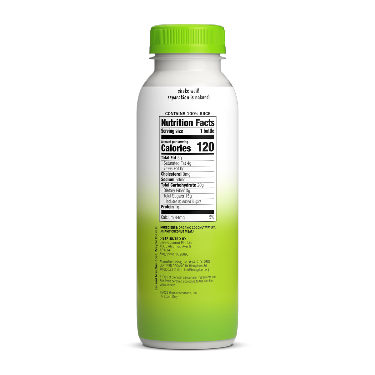 Organic Coconut Smoothie Harmless Harvest Singapore Organic Coconut