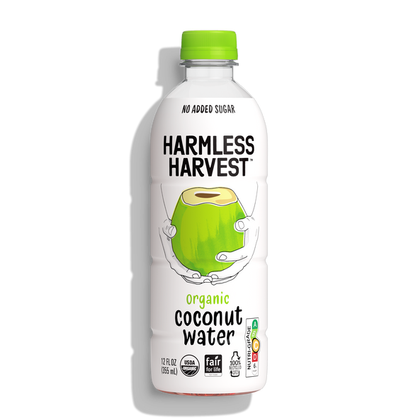 INTRODUCING HARMLESS HARVEST ORGANIC COCONUT WATER PULP Harmless